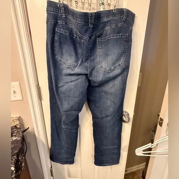 Democracy Dark Blue Straight Leg Jeans - Picture 2 of 4